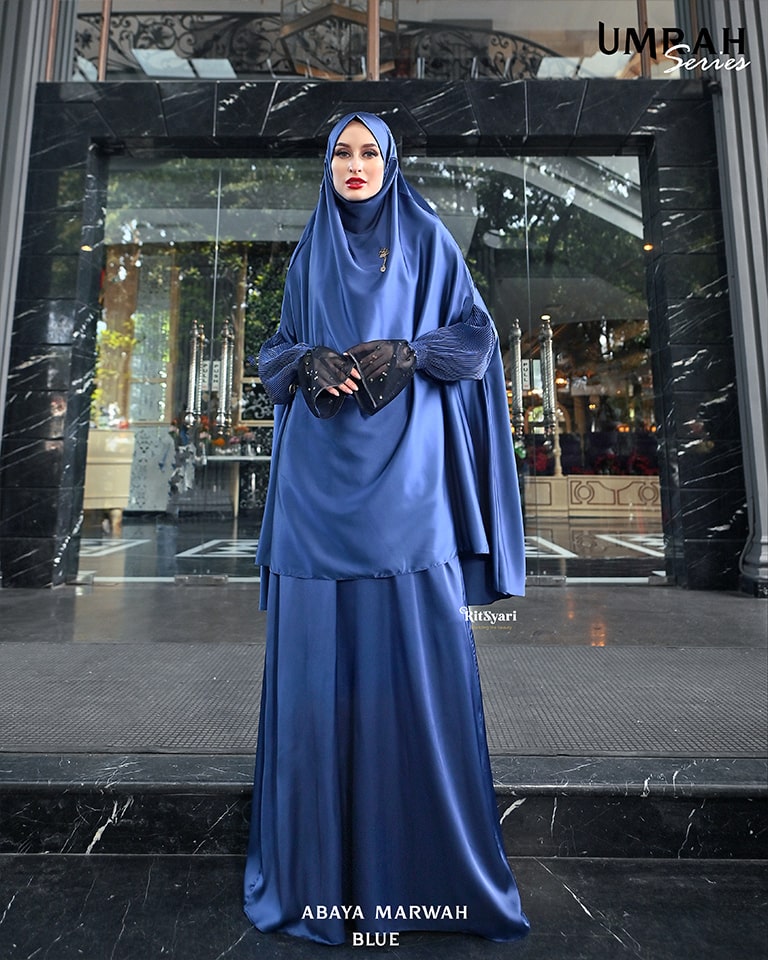 Set Abaya Marwah Blue