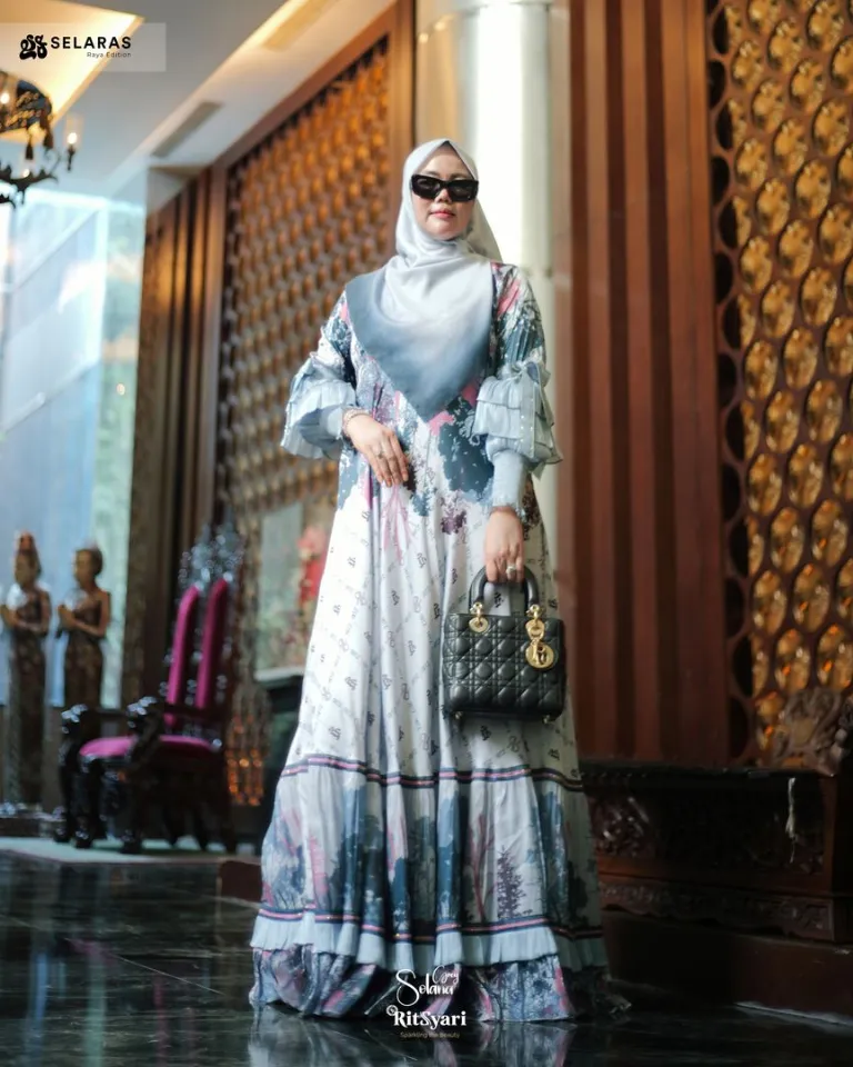 Solana Gamis Pesta Elegan Syari Madera Series Ritz Syari Rindita Soetikno