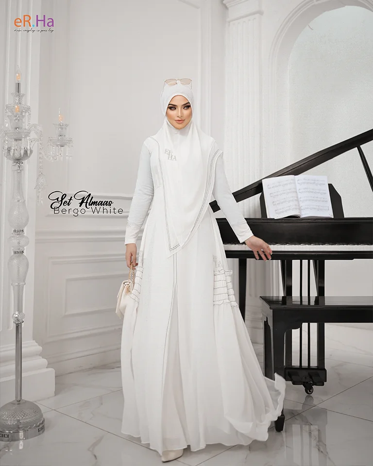 Set Bergo Dress Almaas White