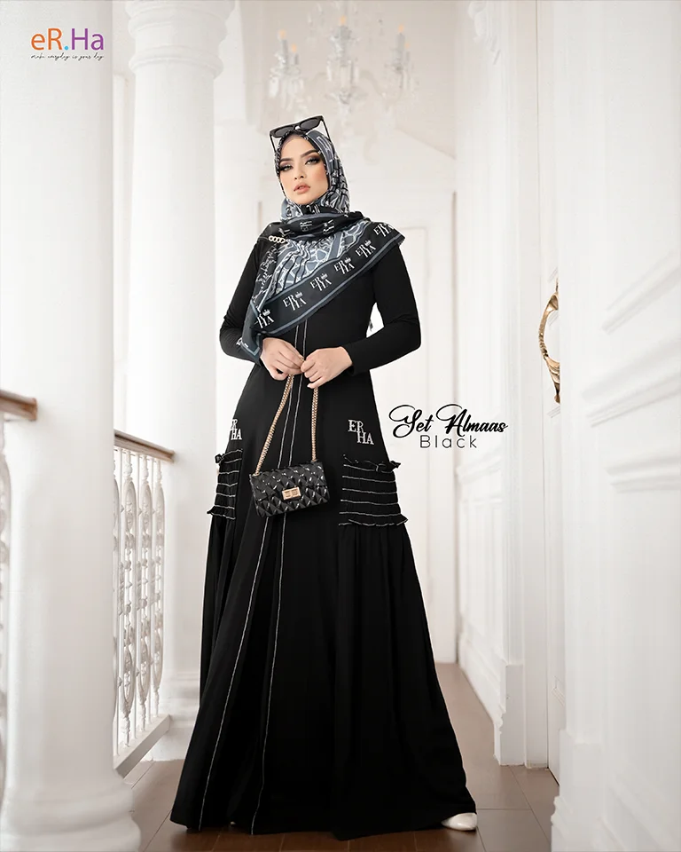 Set Scarf Dress Almaas Black