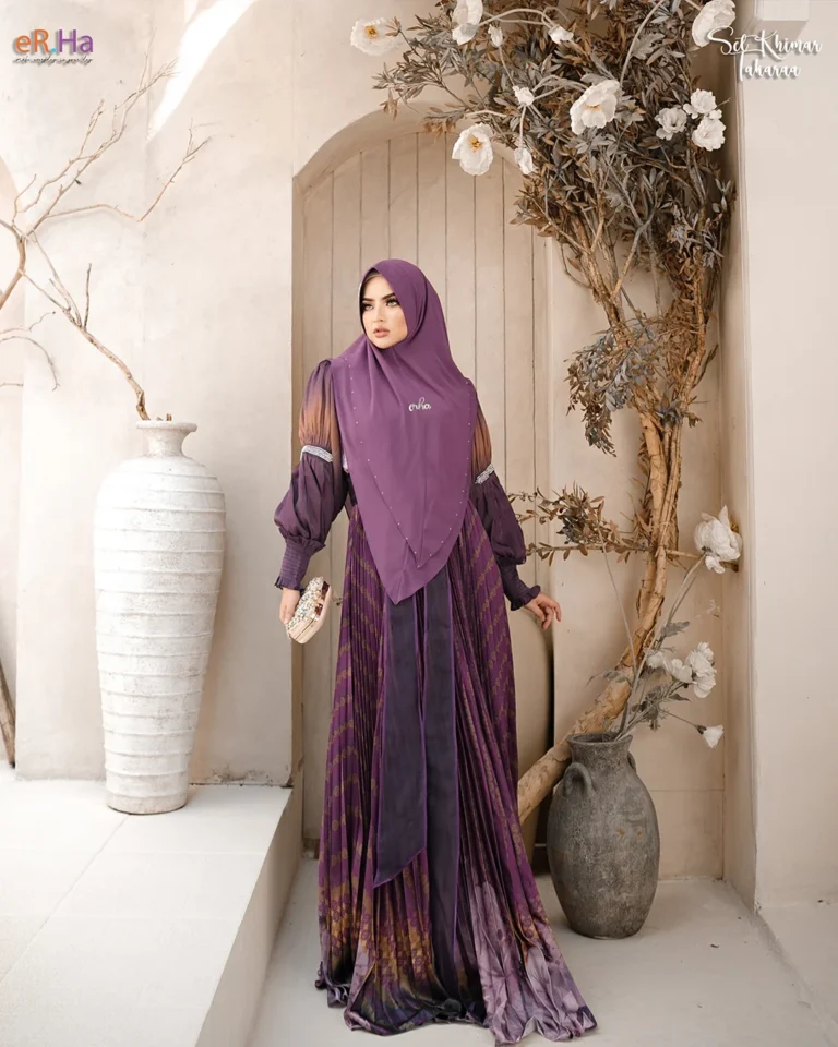 Set Khimar Takara Burgundy