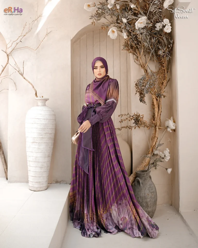 Set Scarf Takara Burgundy